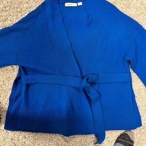 Anthropology gorgeous blue kimono wrap sweater size small but very roomy